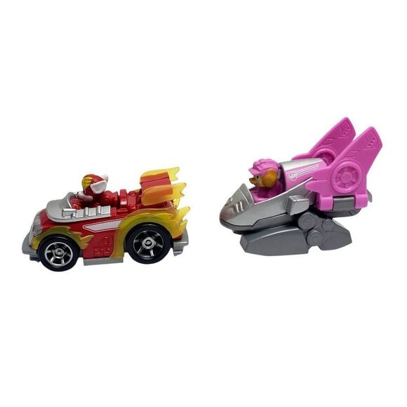 Paw Patrol Skye & Wildcat Diecast True Metal Mighty Pups Vehicles With Figures - Picture 4 of 7